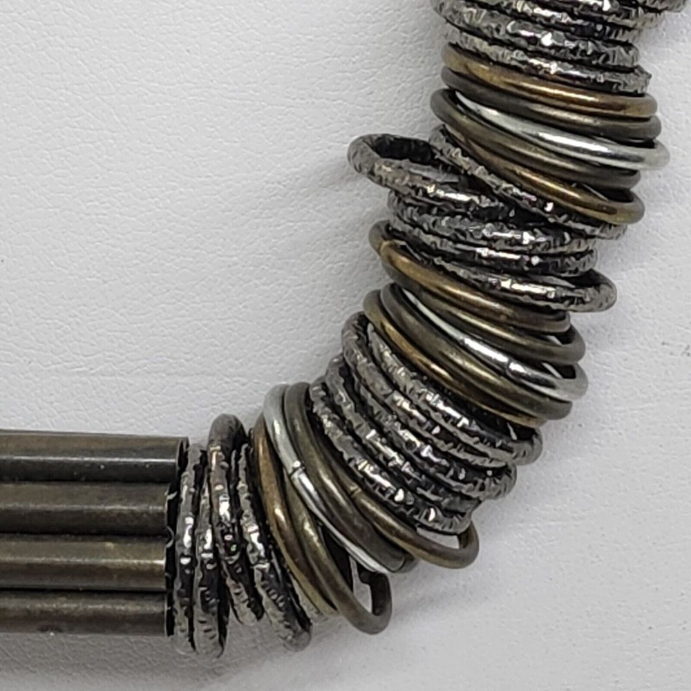 Ali Khan New York necklace‎ Multistrand Rustic Circles - Picture 2 of 9